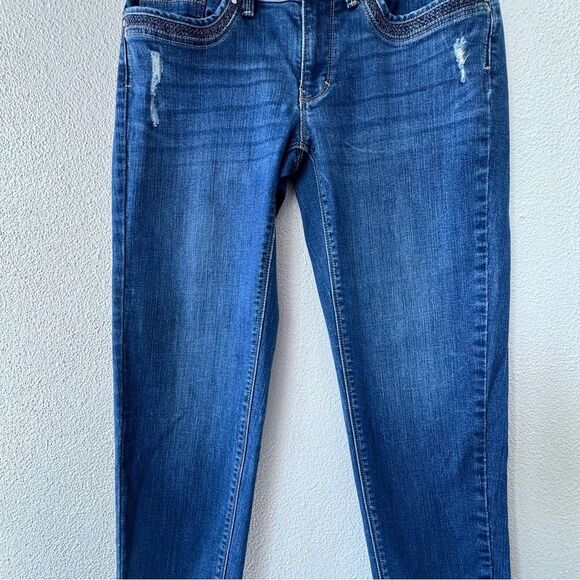 White House Black Market Girlfriend Denim Jeans Straight Leg SZ 4 - Picture 4 of 15